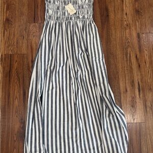Universal Thread Strapless Striped Dress - Black and White